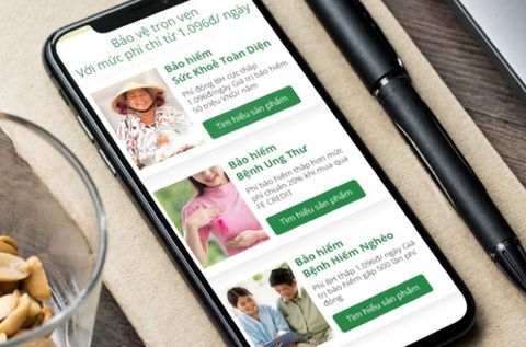 FE Credit online insurance landing page