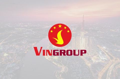 VinGroup corporate website on a laptop